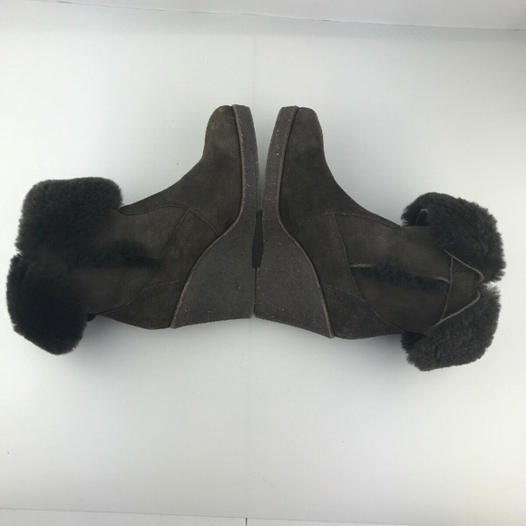 EMU Australia Heighton Low Brown Wedge Boots 8 - Picture 6 of 7